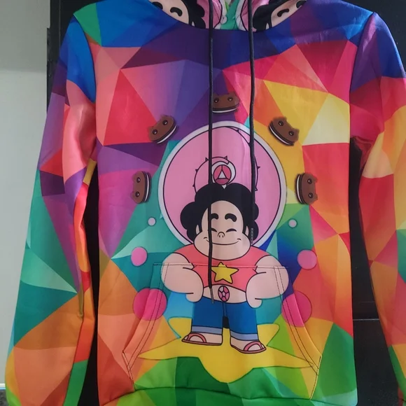 3D Print Men Women Children Anime Streetwear Steven Universe Sweatshirt, sz. Sm - Picture 3 of 4